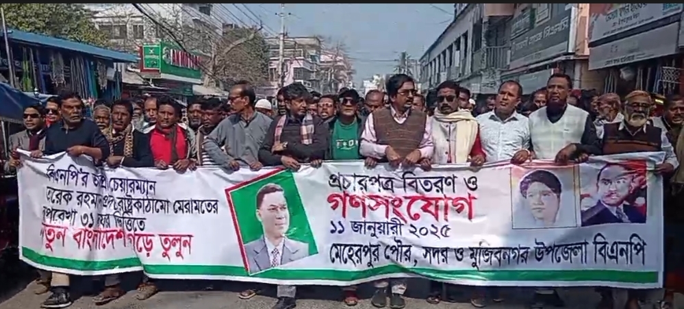 মেহেরপুরে বিএনপি’র দোয়া মাহফিল ও মিছিল