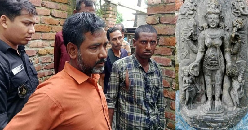 ধামইরহাটে কষ্টিপাথরের মূর্তি সহ ২ জনকে আটক করেছে র‌্যাব