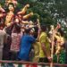 প্রতিমা বিসর্জনের মাধ্যমে শেষ হল ১বছরের জন্য শারদীয় দুর্গাপূজা।।